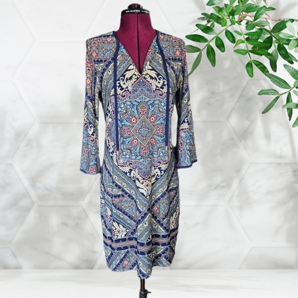 Westport 1962 Boho Festival Artsy Hippie Fairy Whimsical Sheath Dress - Picture 1 of 16